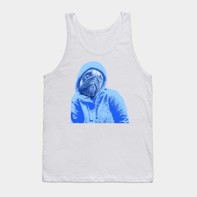 Pug as a Thug, Dog in a Hoodie Tank Top by youokpun